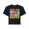 thumbnail image 1 of Toy Story 4 - Woody Dust Yer Boots - Juniors Cropped Cotton Blend T-Shirt, 1 of 5