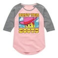 thumbnail image 1 of Toy Story 4 - Woody Dust Yer Boots - Toddler & Youth Girls Raglan Graphic T-Shirt, 1 of 4