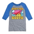 thumbnail image 1 of Toy Story 4 - Woody Dust Yer Boots - Toddler & Youth Raglan Graphic T-Shirt, 1 of 4