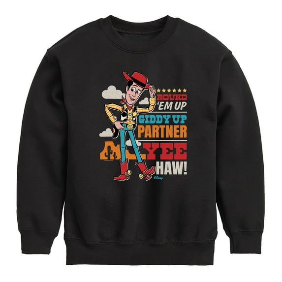Toy Story 4 - Woody Giddy Up Partner - Toddler & Youth Crewneck Fleece Sweatshirt