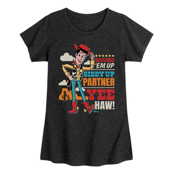 Toy Story 4 - Woody Giddy Up Partner - Toddler & Youth Girls Short Sleeve Graphic T-Shirt