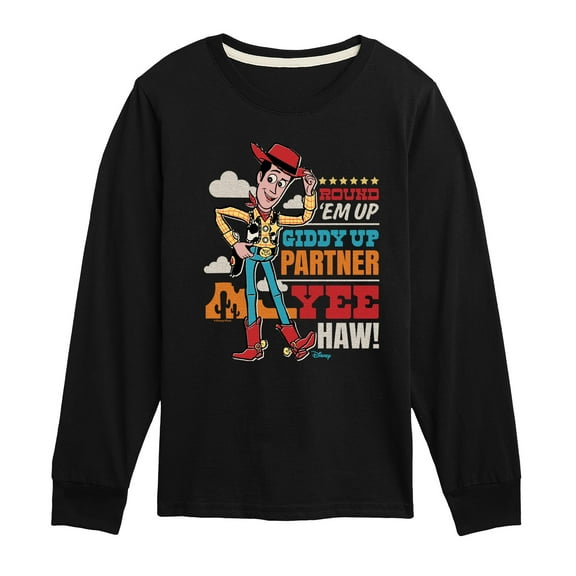 Toy Story 4 - Woody Giddy Up Partner - Toddler & Youth Long Sleeve Graphic T-Shirt