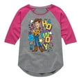 thumbnail image 1 of Toy Story 4 - Woody Howdy - Toddler & Youth Girls Raglan Graphic T-Shirt, 1 of 5