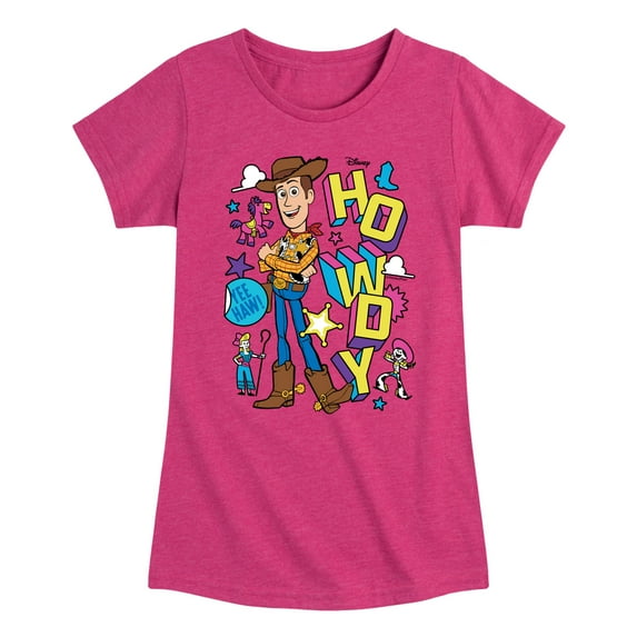 Toy Story 4 - Woody Howdy - Toddler & Youth Girls Short Sleeve Graphic T-Shirt