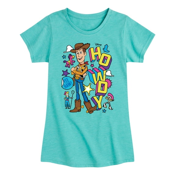 Toy Story 4 - Woody Howdy - Toddler & Youth Girls Short Sleeve Graphic T-Shirt