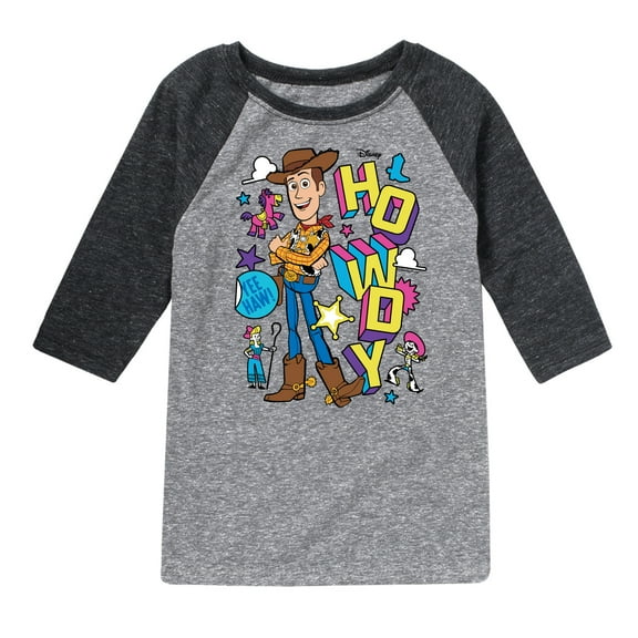 Toy Story 4 - Woody Howdy - Toddler & Youth Raglan Graphic T-Shirt