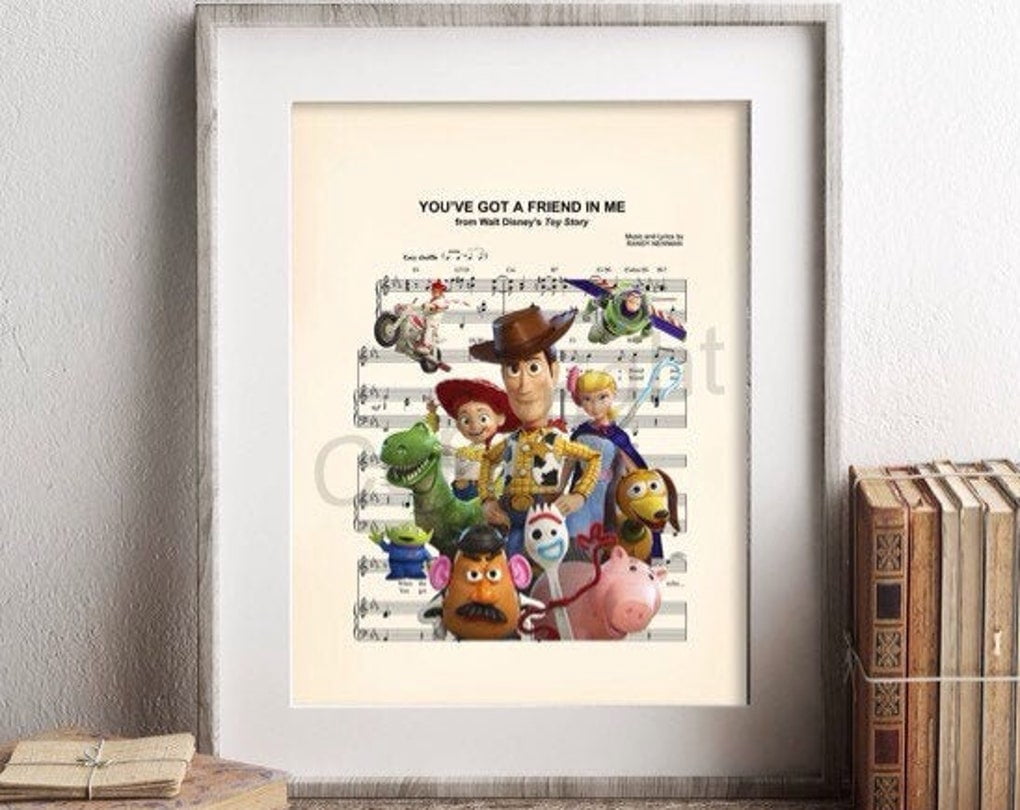 Toy Story 4 You'Ve Got A Friend In Me Sheet Music Art Print ,Decor For ...