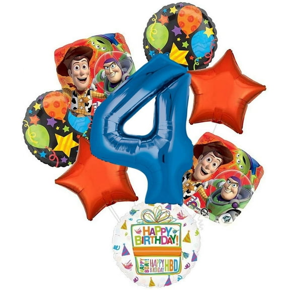 Toy Story 4th Birthday Party Supplies Balloon Bouquet Decorations