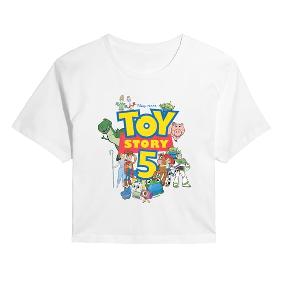 Toy Story 5 - Character Logo - Juniors Cropped Graphic T-Shirt