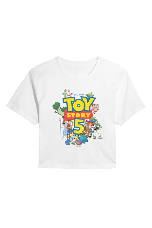 Toy Story 5 - Character Logo - Juniors Cropped Graphic T-Shirt