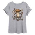 thumbnail image 1 of Toy Story 5 - Cowboy Woody - Juniors Oversized Graphic T-Shirt, 1 of 5