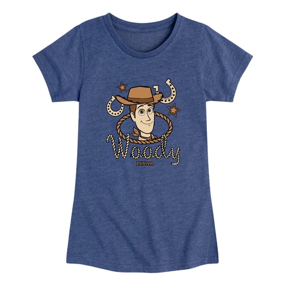 Toy Story 5 - Cowboy Woody - Toddler Girls Fitted Short Sleeve T-Shirt