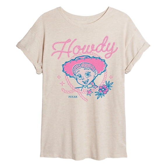 Toy Story 5 - Howdy Western Jessie - Juniors Oversized Graphic T-Shirt