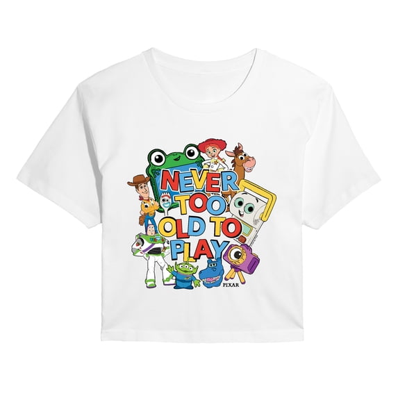 Toy Story 5 - Never Too Old To Play Women's Cropped Graphic T-Shirt