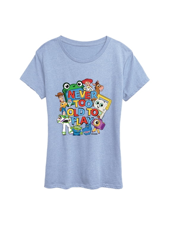 - Never Too Old To Play Women's Short Sleeve Graphic T-Shirt