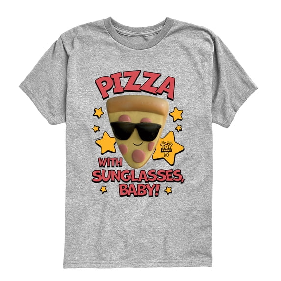 Toy Story 5 - Pizza Toy With Sunglasses - Youth Boys Short Sleeve Graphic T-Shirt