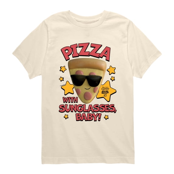 Toy Story 5 - Pizza Toy With Sunglasses - Youth Boys Short Sleeve Graphic T-Shirt