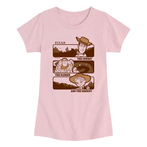 Toy Story 5 - The Cowboy, the Ranger, and the Sheriff - Youth Girls Fitted Short Sleeve T-Shirt