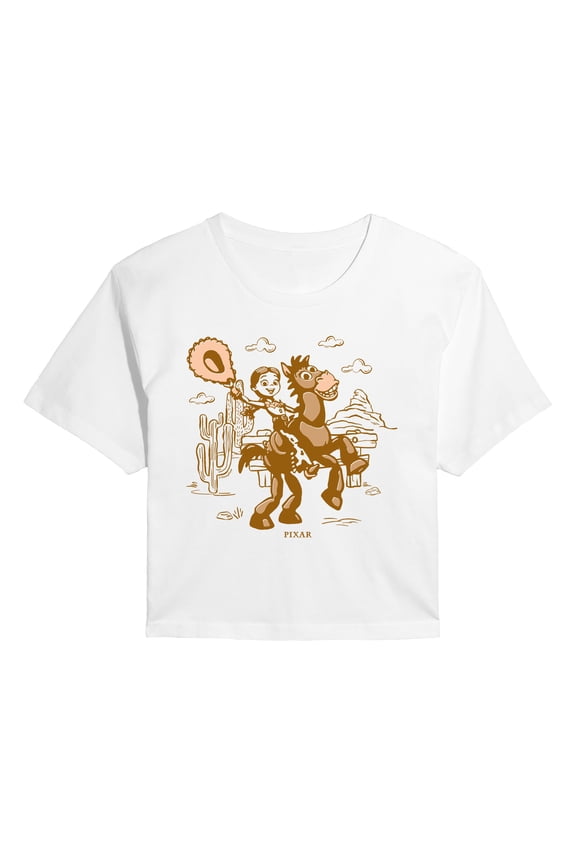 Toy Story 5 - Western Jessie and Bullseye - Juniors Cropped Graphic T-Shirt