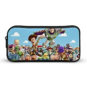 Toy-Story (7) Pencil Case Large Capacity Pen Case Double Zippers Pen Bag Office Stationery Bag Cosmetic Bag With Compartments