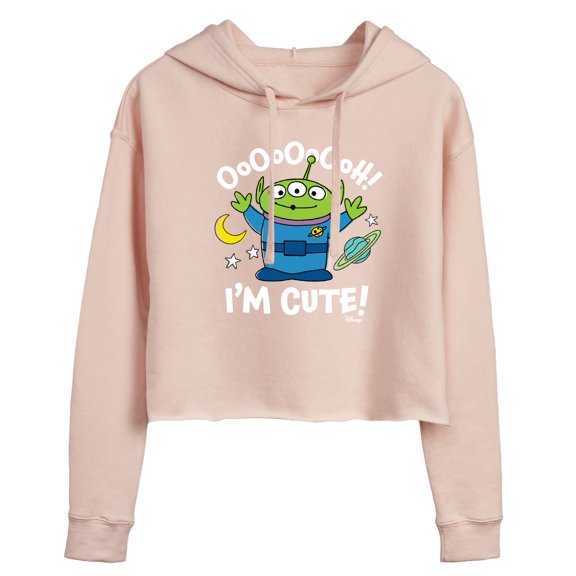Toy Story - Alien Ooh I'm Cute - Juniors Cropped Pullover Hoodie