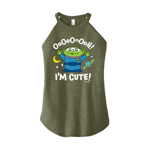 Toy Story - Alien Ooh I'm Cute - Juniors High Neck Tank Top