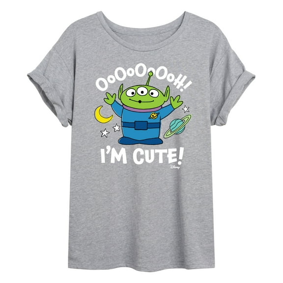Toy Story - Alien Ooh I'm Cute - Juniors Ideal Flowy Muscle T-Shirt