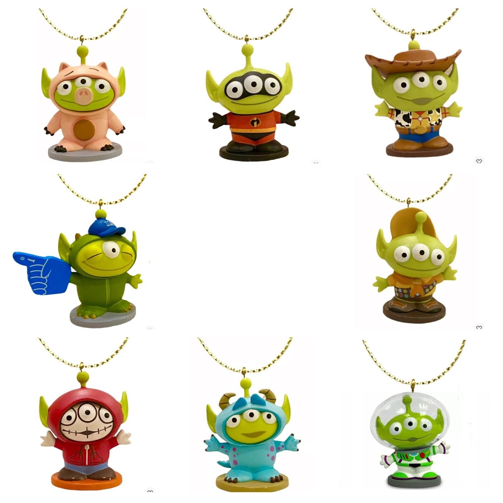 Toy Story Alien Remix 8 Pvc Ornament Figure Figurine Set Mike 