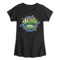 thumbnail image 1 of Toy Story - Aliens Checker Planet - Youth Girls Fitted Short Sleeve T-Shirt, 1 of 5