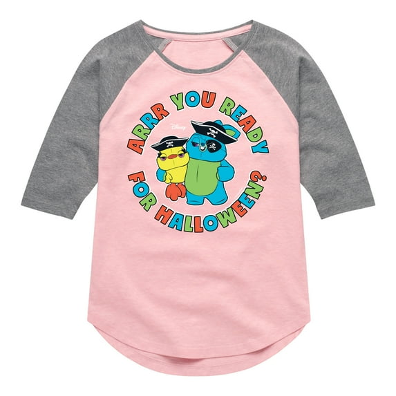 Toy Story - Arrr You Ready Halloween - Toddler And Youth Girls Raglan Graphic T-Shirt