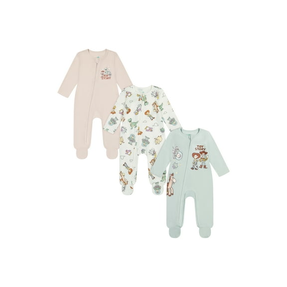 Toy Story Baby Boy Long Sleeve Sleep N Play, 3-Pack, Size 0-24 Months
