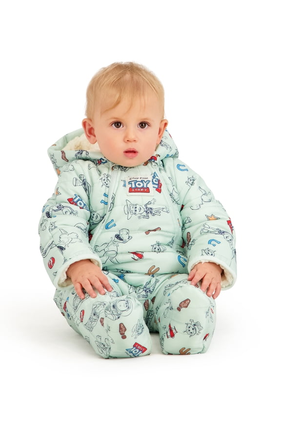 Character Baby Hooded Puffer Pram Suit, Sizes 0-9 Months