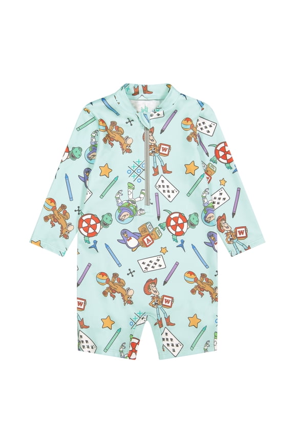 Character Baby Boy One- Piece Rash Guard Swimsuit, Sizes 0/3M- 24M