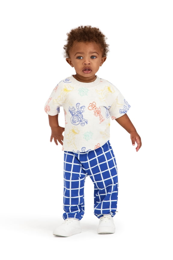 Toy Story Baby Boy Viscose French Terry Pant Set, Sizes 0-24 Months
