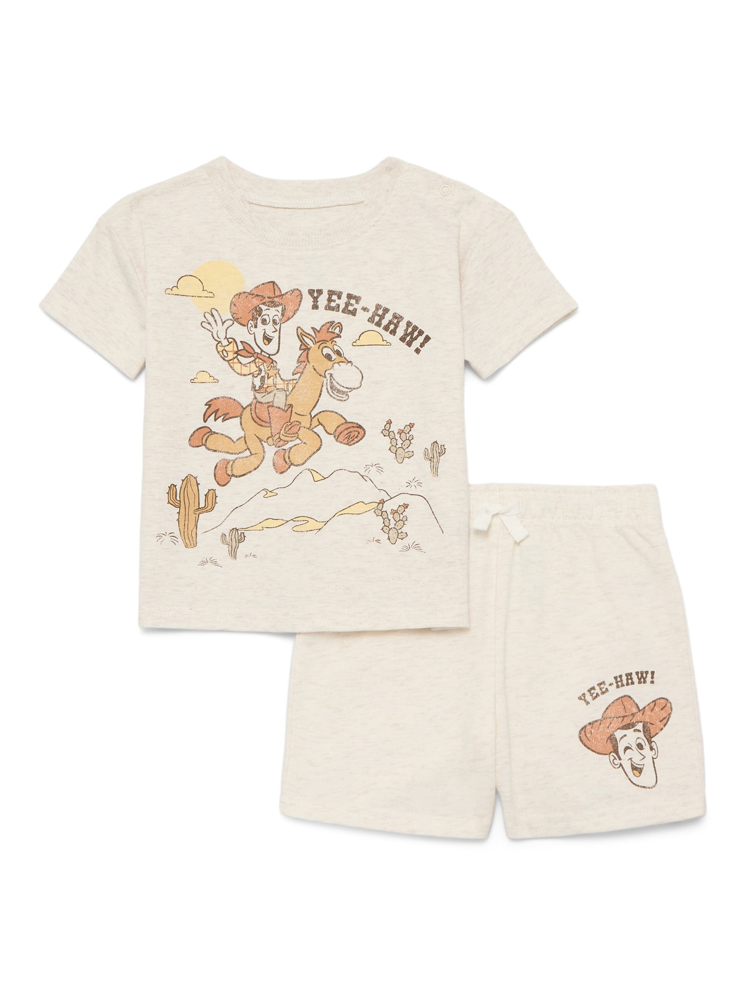 Toy Story Baby Boys' Short Sleeve Graphic Tee and Shorts Set, 2-Piece, Sizes 0/3M-24M