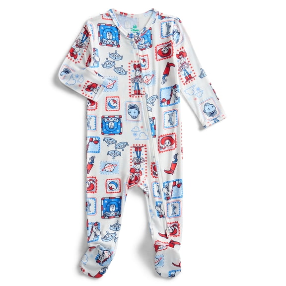 Toy Story Baby Boys Cozy and Comfortable Patriotic Americana Footed Sleep and Play, Sizes NB-6/9M