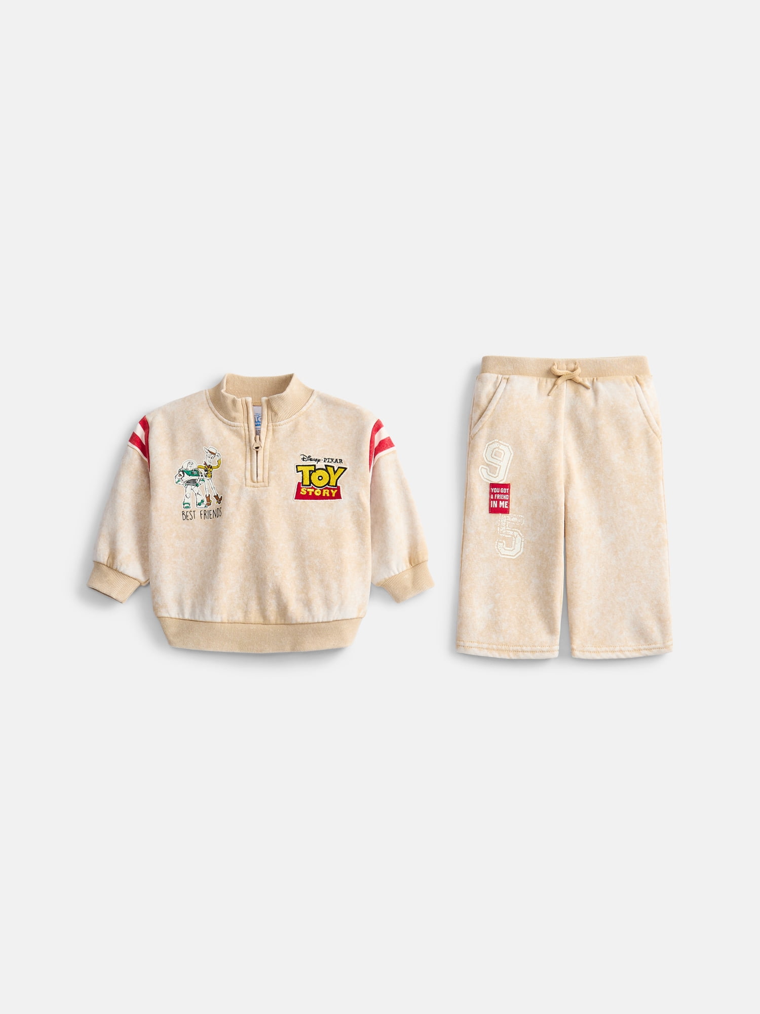 Toy Story Baby Boys Half Zip Sweatshirt and Pants Set, 2 Piece, Sizes 0/3M-6/9M