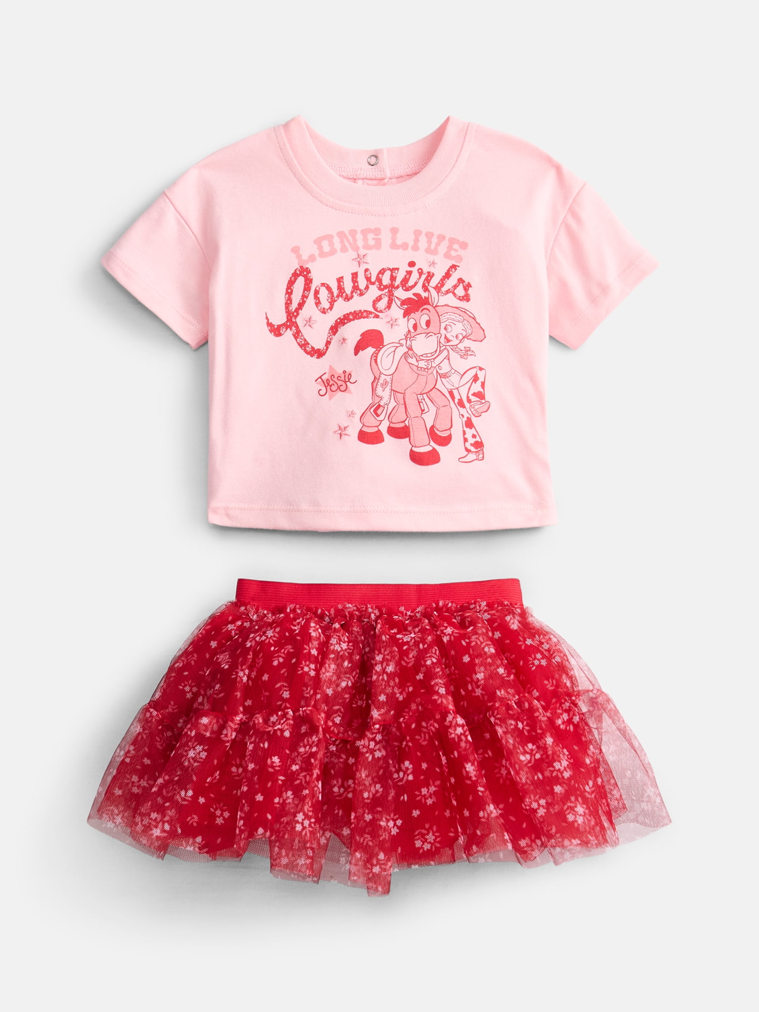 Toy Story Baby Girls Graphic Tee and Tutu Skirt Set, 2 Piece, Sizes 0/3M-6/9M