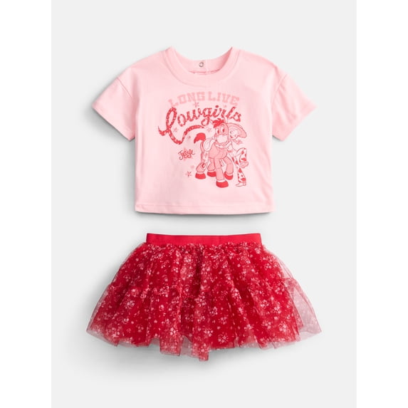 Toy Story Baby Girls Graphic Tee and Tutu Skirt Set, 2 Piece, Sizes 0/3M-6/9M
