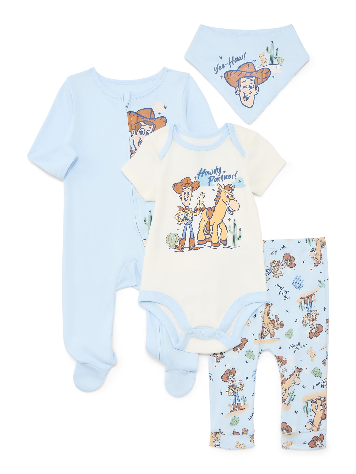Walmart Deals of Toy Story Baby Layette Newborn Essentials Gift Set, 4-Piece, Sizes Newborn-12 Months