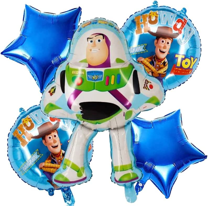 Toy Story Balloons - Buzz Lightyear, Woody Balloon (5 PCS) - Walmart.com