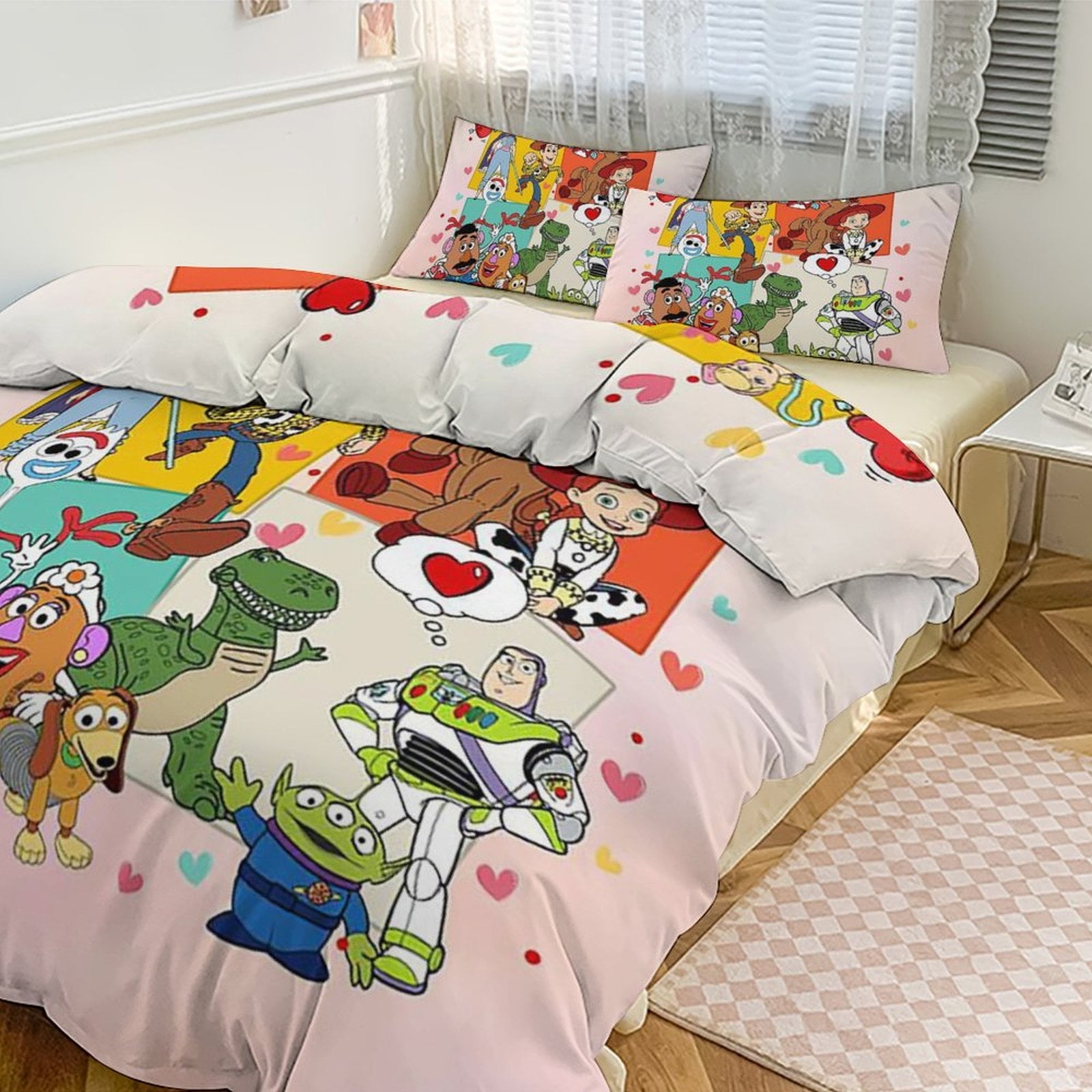 Toy Story Bedding Set Anime Three-piece for Boys Girls Teens Twin ...