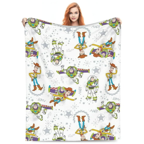 Toy Story Blanket Super Soft Flannel Blanket Throw Lightweight Sofa Throw Blanket Warm Comfortable Bed Blankets for Bedroom Living Room Car, 40"x30"