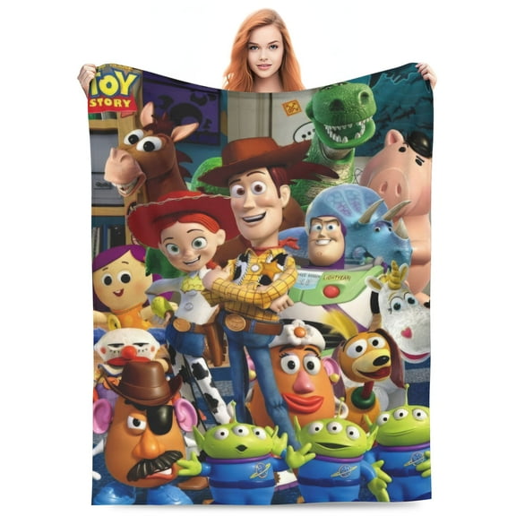 Toy Story Blanket Super Soft Flannel Blanket Throw Lightweight Sofa Throw Blanket Warm Comfortable Bed Blankets for Bedroom Living Room Car, 40"x30"