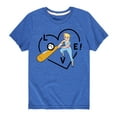 thumbnail image 1 of Toy Story - Bo Peep Baseball Love - Toddler And Youth Short Sleeve Graphic T-Shirt, 1 of 5