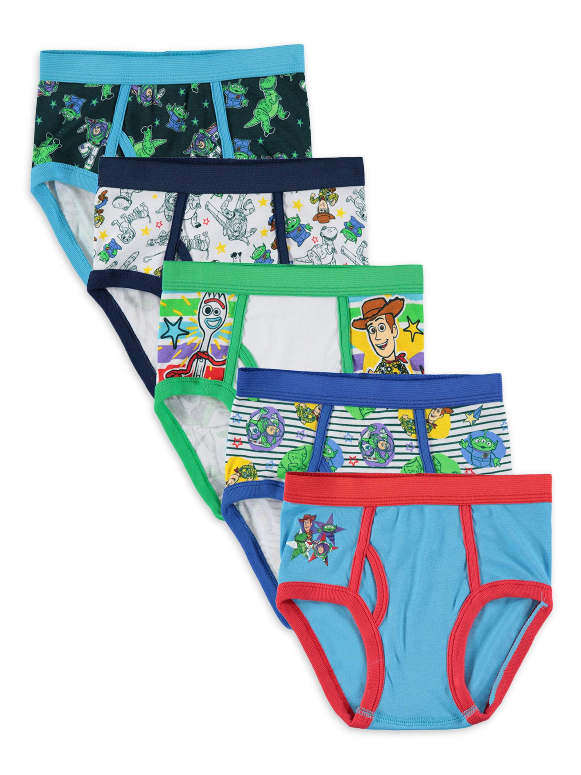 Toy Story Boys 4-6 Briefs, 5 Pack