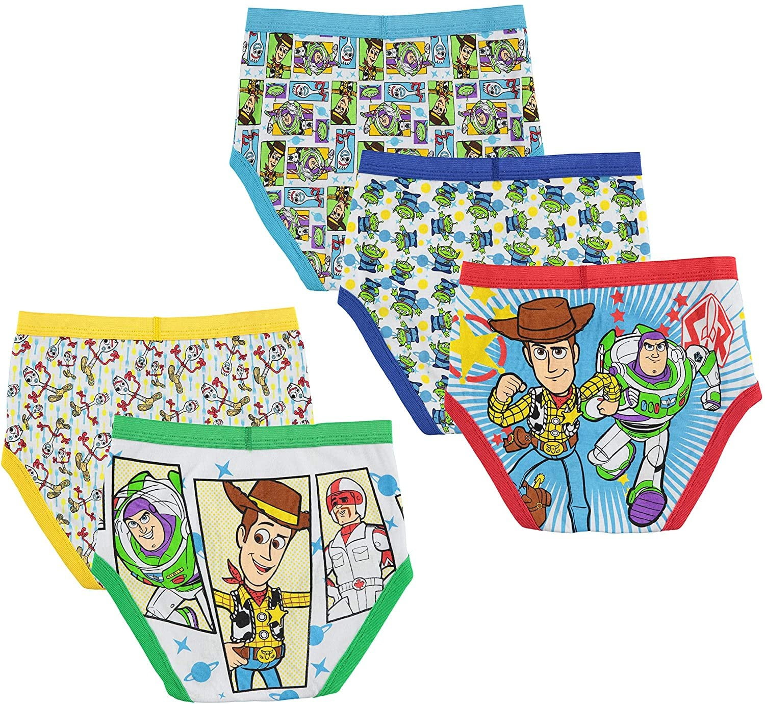 Toy Story Boys Underwear, 5 Pack Briefs Sizes 4 - 8