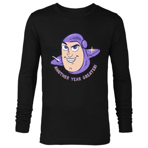 Toy Story Buzz Lightyear Another Year Greater - Long Sleeve T-Shirt for Men - Customized-Black