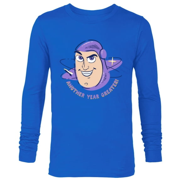 Toy Story Buzz Lightyear Another Year Greater - Long Sleeve T-Shirt for Men - Customized-Navy