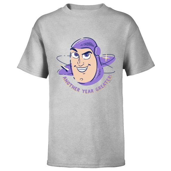 Toy Story Buzz Lightyear Another Year Greater - Short Sleeve T-Shirt for Kids - Customized-Athletic Heather